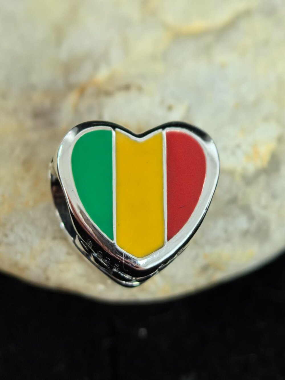 Pandora Mali Flag Exclusive Travel Heart Charm Pendant, S925 Silver (Women's)